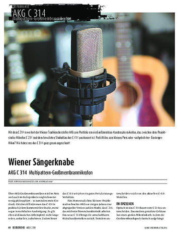 Sound & Recording AKG C 314 - Multipattern-Großmembranmikrofon Sound & Recording AKG C 314 - Multipattern-Großmembranmikrofon
