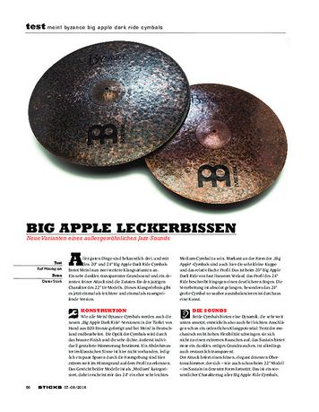 Sticks Meinl Byzance Big Apple Dark Ride Cymbals Sticks Meinl Byzance Big Apple Dark Ride Cymbals