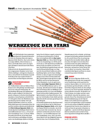 Sticks Vic Firth Signature Drumsticks 2016 Sticks Vic Firth Signature Drumsticks 2016