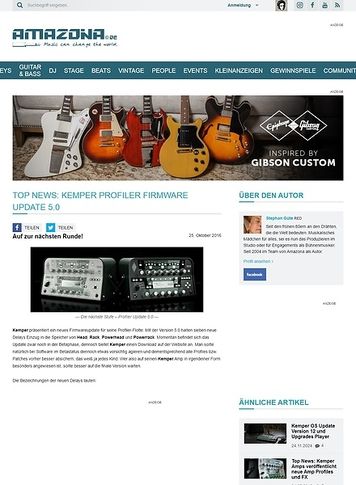 Amazona.de Top News: Kemper Profiler Firmware Update 5.0 Amazona.de Top News: Kemper Profiler Firmware Update 5.0