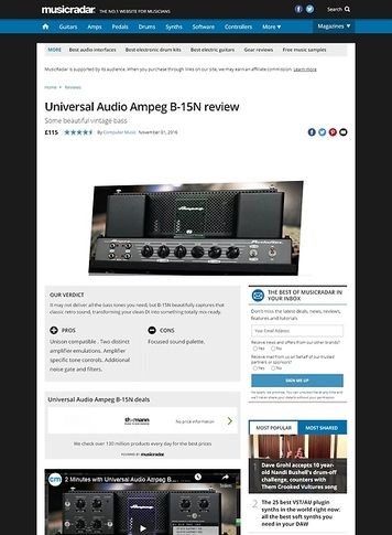 MusicRadar.com Universal Audio Ampeg B-15N MusicRadar.com Universal Audio Ampeg B-15N