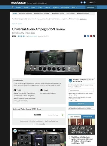 MusicRadar.com Universal Audio Ampeg B-15N MusicRadar.com Universal Audio Ampeg B-15N