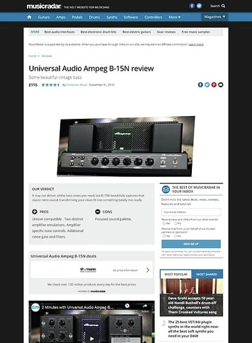 MusicRadar.com Universal Audio Ampeg B-15N MusicRadar.com Universal Audio Ampeg B-15N