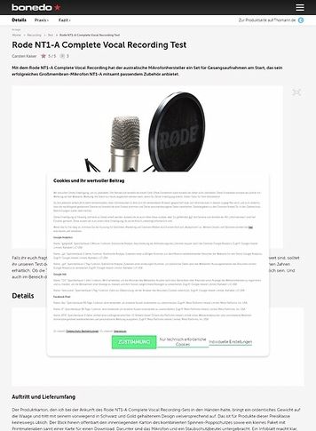 Bonedo.de Rode NT1-A Complete Vocal Recording Bonedo.de Rode NT1-A Complete Vocal Recording