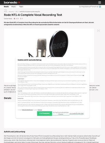 Bonedo.de Rode NT1-A Complete Vocal Recording Bonedo.de Rode NT1-A Complete Vocal Recording