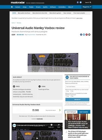 MusicRadar.com Universal Audio Manley Voxbox MusicRadar.com Universal Audio Manley Voxbox