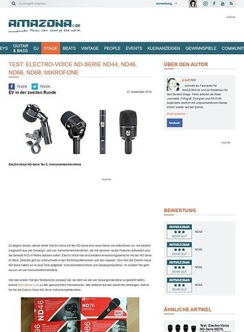Amazona.de Electro-Voice ND-Serie ND44, ND46, ND66, ND68 Amazona.de Electro-Voice ND-Serie ND44, ND46, ND66, ND68