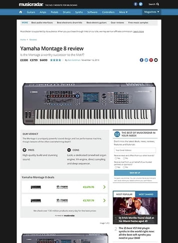 MusicRadar.com Yamaha Montage 8 MusicRadar.com Yamaha Montage 8