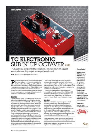 Guitarist TC Electronic Sub 'n' Up Octaver Guitarist TC Electronic Sub 'n' Up Octaver