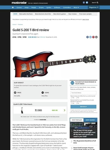 MusicRadar.com Guild S-200 T-Bird MusicRadar.com Guild S-200 T-Bird