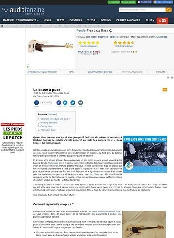 Audiofanzine.com Fender Flea Jazz Bass Audiofanzine.com Fender Flea Jazz Bass
