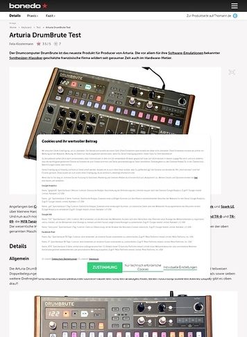 Bonedo.de Arturia DrumBrute Bonedo.de Arturia DrumBrute