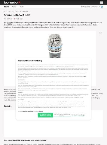 Bonedo.de Shure Beta 57A Bonedo.de Shure Beta 57A