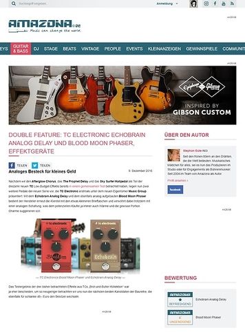Amazona.de TC Electronic Echobrain Analog Delay und Blood Moon Phaser Amazona.de TC Electronic Echobrain Analog Delay und Blood Moon Phaser