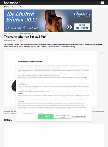 Bonedo.de Thomann Gitarren Set G13 Bonedo.de Thomann Gitarren Set G13