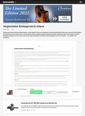 Bonedo.de Vergleichstest Einsteigersets E-Gitarre Bonedo.de Vergleichstest Einsteigersets E-Gitarre