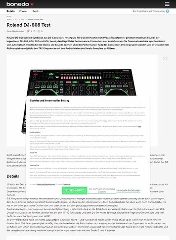 Bonedo.de Roland DJ-808 Bonedo.de Roland DJ-808