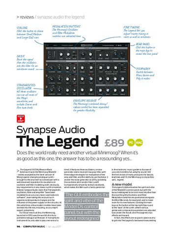 Computer Music Synapse Audio The Legend Computer Music Synapse Audio The Legend