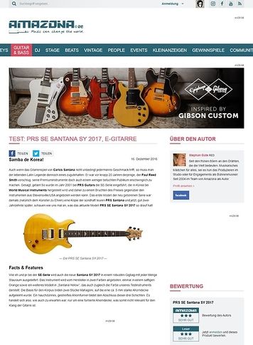 Amazona.de PRS SE Santana SY 2017 Amazona.de PRS SE Santana SY 2017