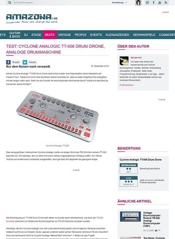 Amazona.de Cyclone Analogic TT-606 Drum Drone Amazona.de Cyclone Analogic TT-606 Drum Drone