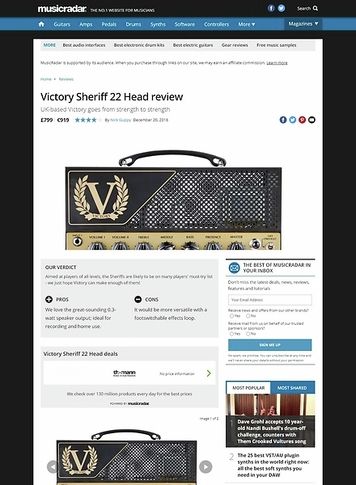 MusicRadar.com Victory Sheriff 22 Head MusicRadar.com Victory Sheriff 22 Head