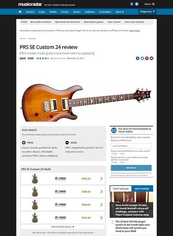 MusicRadar.com PRS SE Custom 24 MusicRadar.com PRS SE Custom 24