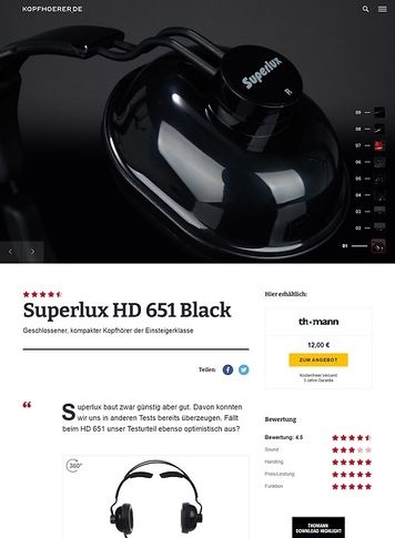 Kopfhoerer.de Superlux HD-651 Black Kopfhoerer.de Superlux HD-651 Black