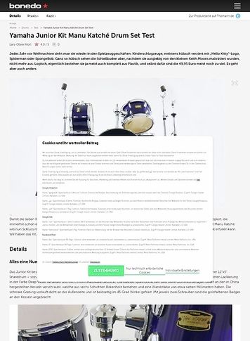 Bonedo.de Yamaha Junior Kit Manu Katché Drum Set Bonedo.de Yamaha Junior Kit Manu Katché Drum Set
