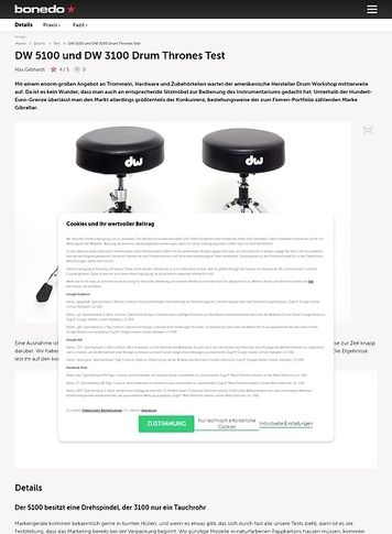 Bonedo.de DW 5100 und DW 3100 Drum Thrones Bonedo.de DW 5100 und DW 3100 Drum Thrones