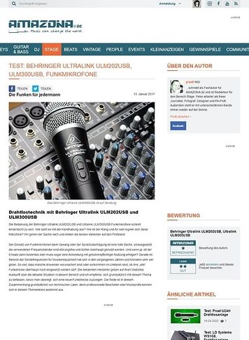 Amazona.de Behringer Ultralink ULM202USB, ULM300USB Amazona.de Behringer Ultralink ULM202USB, ULM300USB