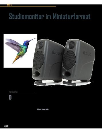 Professional Audio IK Multimedia iLoud Micro Monitor Professional Audio IK Multimedia iLoud Micro Monitor