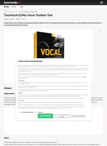 Bonedo.de Toontrack EZMix Vocal Toolbox Bonedo.de Toontrack EZMix Vocal Toolbox