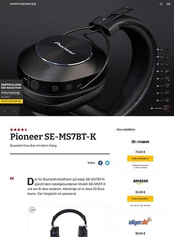 Kopfhoerer.de Pioneer SE-MS7BT-K Black Kopfhoerer.de Pioneer SE-MS7BT-K Black
