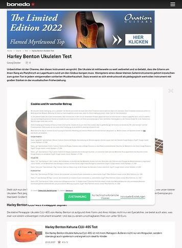Bonedo.de Harley Benton Ukulelen Bonedo.de Harley Benton Ukulelen