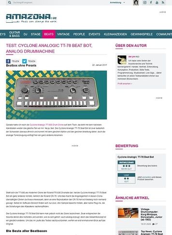 Amazona.de Cyclone Analogic TT-78 Beat Bot Amazona.de Cyclone Analogic TT-78 Beat Bot