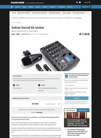 MusicRadar.com Sabian Sound Kit MusicRadar.com Sabian Sound Kit