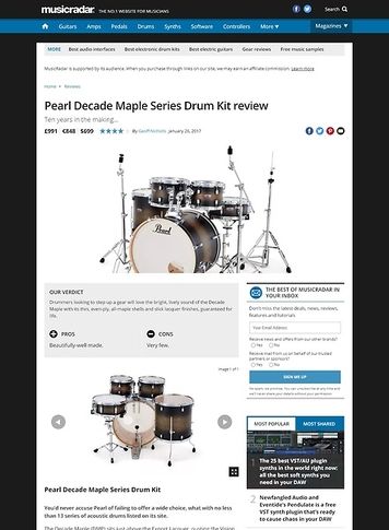 MusicRadar.com Pearl Decade Maple Series Drum Kit MusicRadar.com Pearl Decade Maple Series Drum Kit