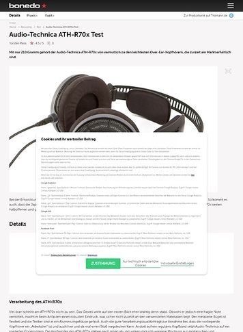 Bonedo.de Audio-Technica ATH-R70x Bonedo.de Audio-Technica ATH-R70x
