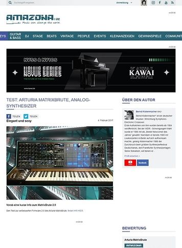 Amazona.de Arturia MatrixBrute, Teil 1 Amazona.de Arturia MatrixBrute, Teil 1