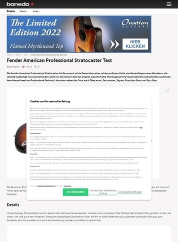 Bonedo.de Fender American Professional Stratocaster Bonedo.de Fender American Professional Stratocaster
