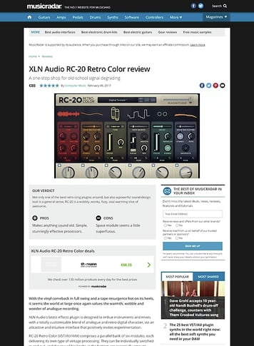 MusicRadar.com XLN Audio RC-20 Retro Color MusicRadar.com XLN Audio RC-20 Retro Color