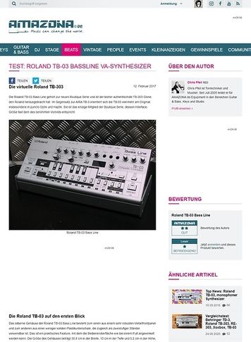 Amazona.de Roland TB-03 Bass Line Amazona.de Roland TB-03 Bass Line