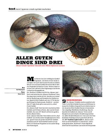 Sticks Meinl Byzance Crash-Cymbal-Neuheiten Sticks Meinl Byzance Crash-Cymbal-Neuheiten