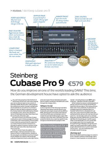 Computer Music Steinberg Cubase Pro 9 Computer Music Steinberg Cubase Pro 9