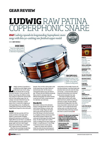 Rhythm Ludwig Raw Oatina Copperphonic Snare Rhythm Ludwig Raw Oatina Copperphonic Snare