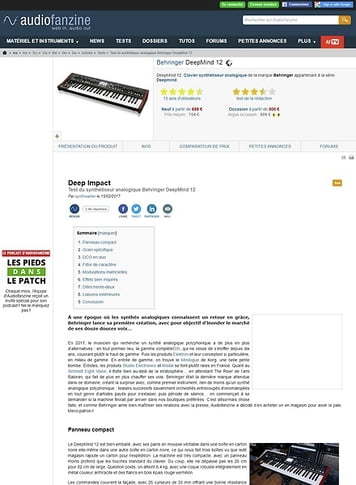 Audiofanzine.com Behringer DeepMind12 Audiofanzine.com Behringer DeepMind12