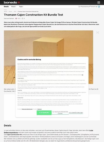 Bonedo.de Thomann Cajon Construction Kit Bundle Bonedo.de Thomann Cajon Construction Kit Bundle