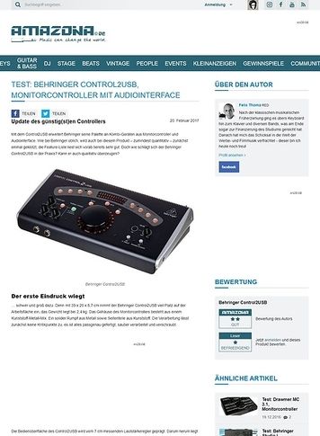 Amazona.de Behringer Control2USB Amazona.de Behringer Control2USB