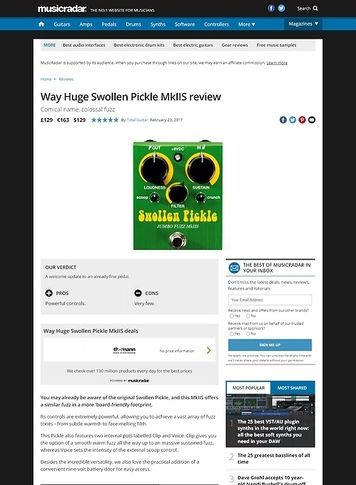MusicRadar.com Way Huge Swollen Pickle MkII MusicRadar.com Way Huge Swollen Pickle MkII