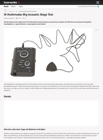 Bonedo.de IK Multimedia iRig Acoustic Stage Bonedo.de IK Multimedia iRig Acoustic Stage